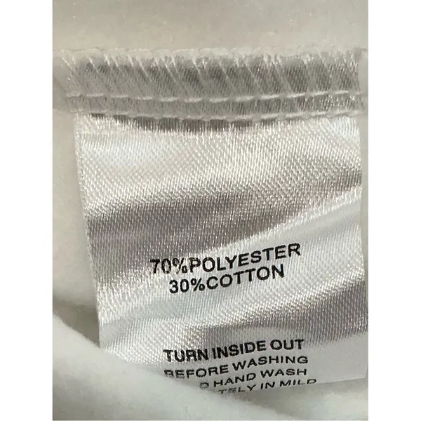 NWT White Fox Boutique With Love White Lounge Shorts Pink‎ Puff Logo XS - Image 4
