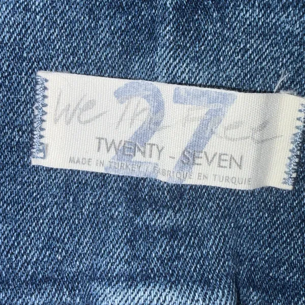 Free People Virgo Pleated Denim Jean Zip Front Mini Skirt 27 - Image 6