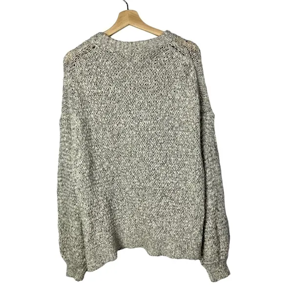 Madewell Baez Gray Knit Pullover‎ Sweater L - Image 3