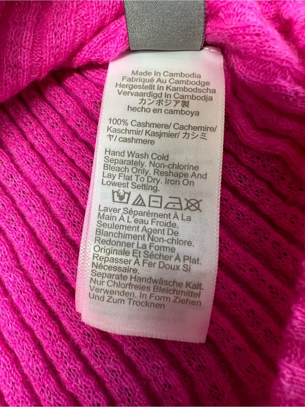 J. Crew Featherweight cashmere pointelle cardigan in Neon Pinks Size XS NWT - Image 12