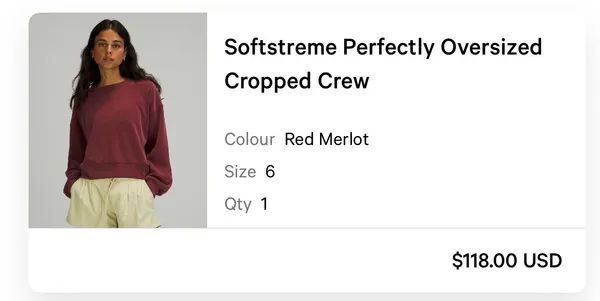 Lululemon Softstreme Cropped Crew Oversized 6 - Image 5
