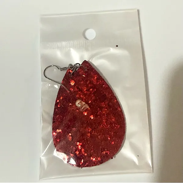 5 Pairs of Valentine’s Day Earrings- Hook- Clear Safety backs- All Sealed. NWOT - Image 6