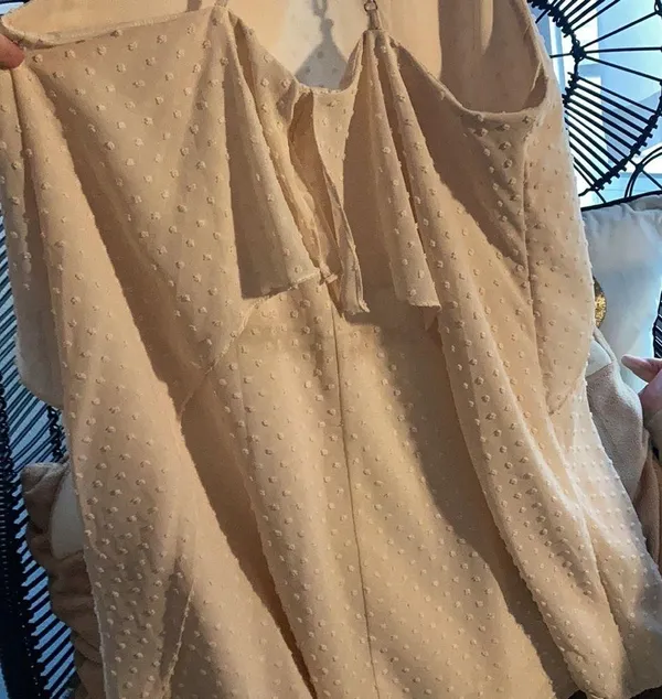 Umgee Cream Color Mini Cocktail Dress Size Small H - Image 5
