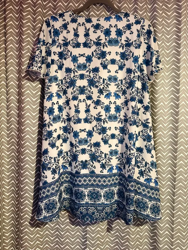 Show Me Your Mumu | Kylie Lace Up Dress in Casablanca Blues, Small - Image 6