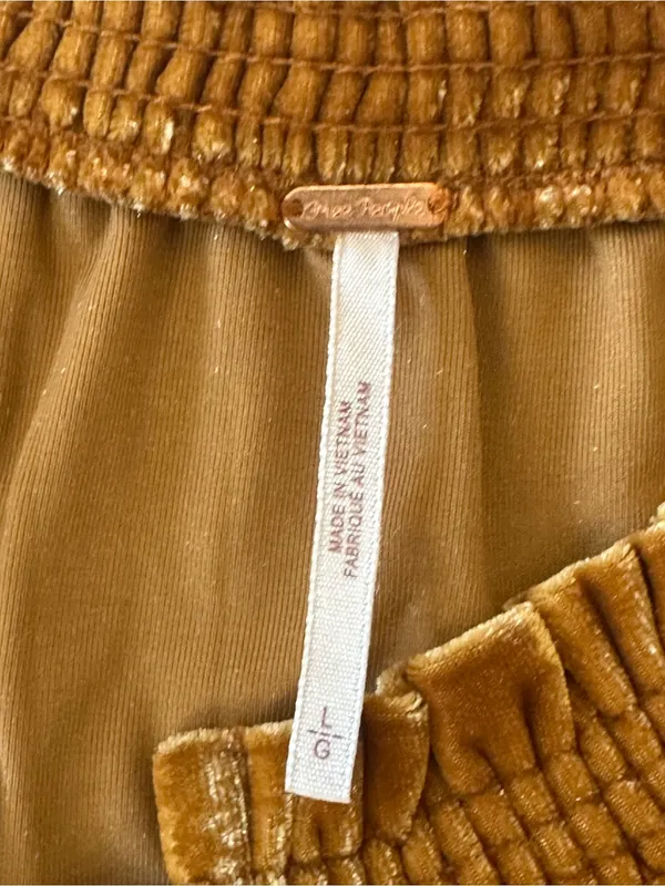 FREE PEOPLE Terese Velvet Top in Pumpkin Pie size L - Image 7