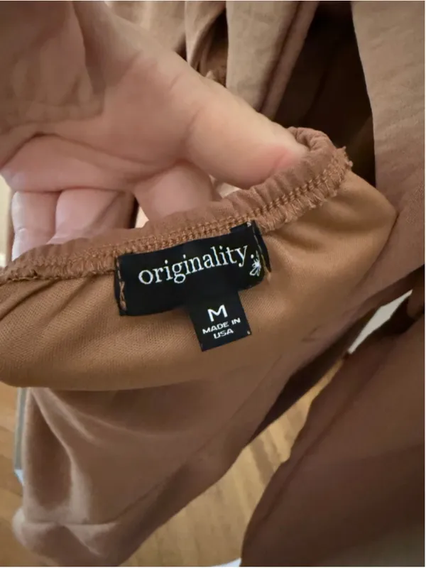 Women's Originality Brown Long Sleeve Dress M - Image 3