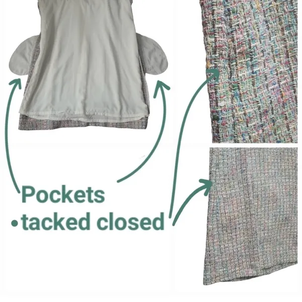 Carlisle Collection Tweed 'Bazar' short-sleeve dress in multi-color tweed - Image 5