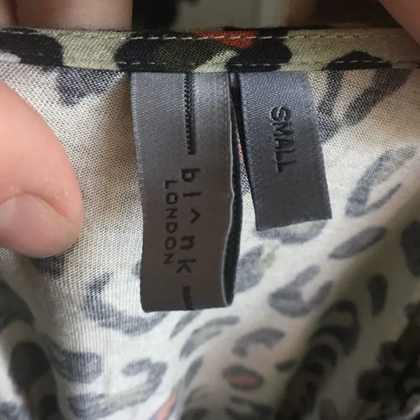 Blink London leopard print S boho flowy lightweight blouse - Image 5