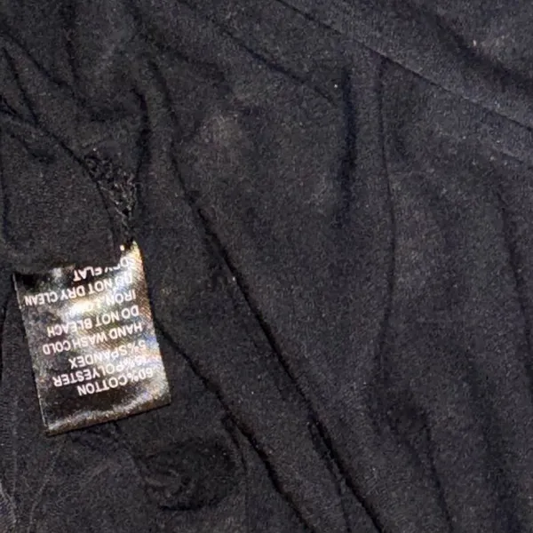 POL Black Mineral Wash‎ Slit Sleeve Top Size L - Image 4