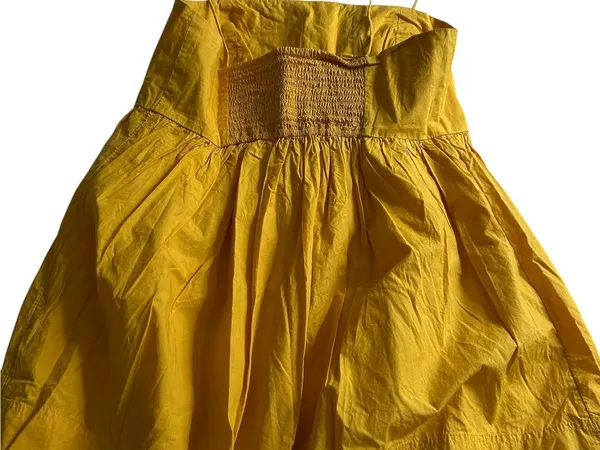 Anthropologie Maeve yellow Babydoll Top Spaghetti strap Size Medium Tunic - Image 7