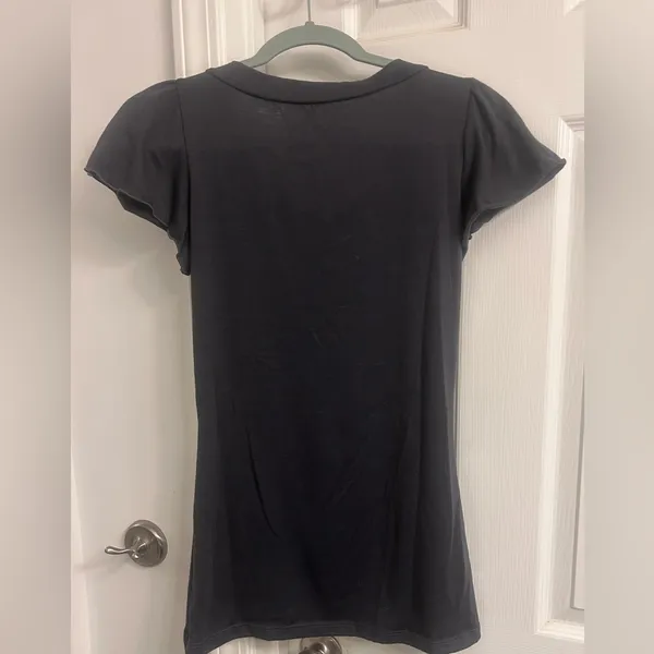 Agenda Black Scoop Neck Tunic with Silver Sequin Embellishment - Image 4