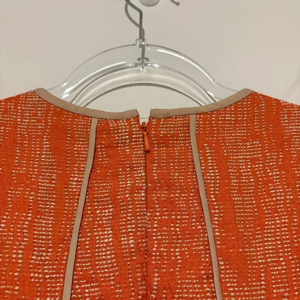 Anne Klein vintage tweed shift dress‎ orange size 2 - Image 3