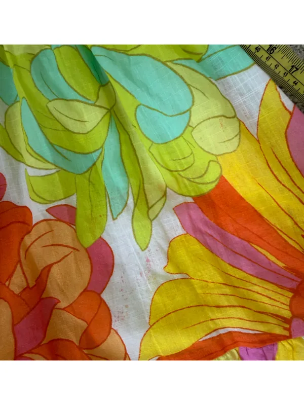 Seafolly Palm Springs Smocked Midi Dress in Lime Light Multi Floral Size Medium - Image 16
