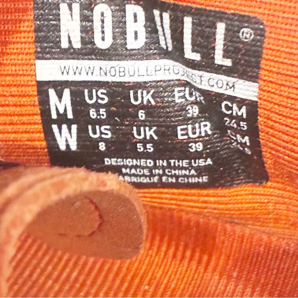 Nobull Unisex Adults Burnt Sneakers Burnt Orange Cross Training Size M6.5‎ W8 - Image 7