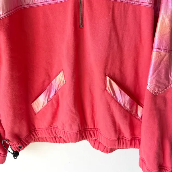 Free People Movement Away We Go Half Zip Pullover Pink Hibiscus Iridescent - Image 5