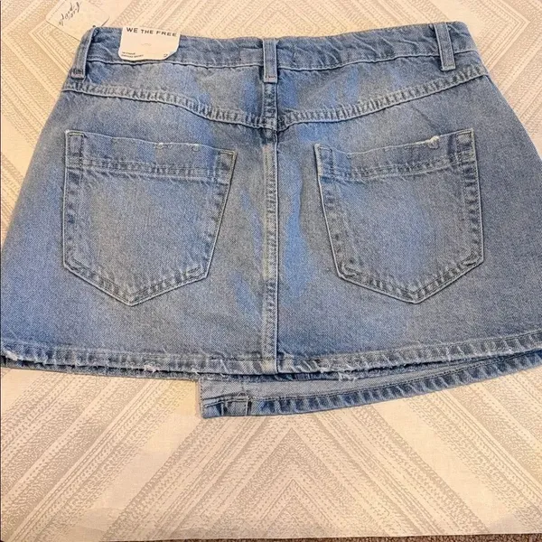 We The Free by Free People Wynne Denim Skirt Size 27 Light Indigo A-Line - Image 7