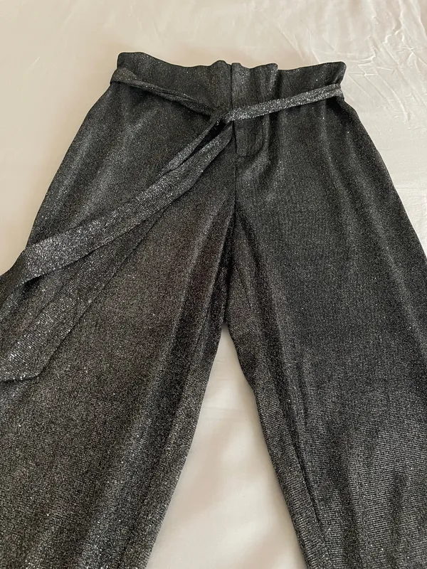 & Other Stories NWOT Peach Metallic Glitter Paperbag Joggers - Fits L/M 🪩 - Image 3