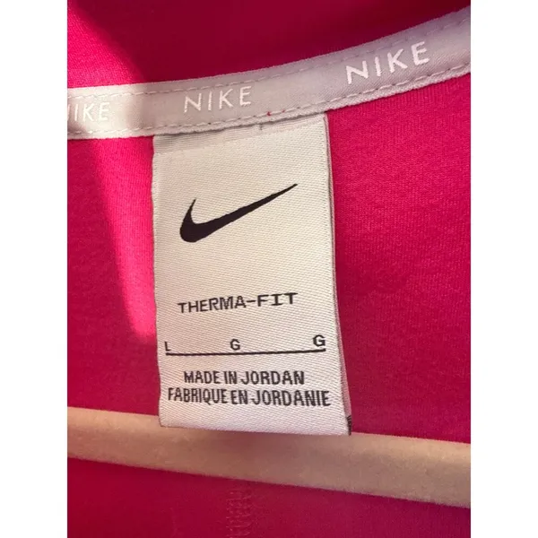 Nike Therma Fit half zip Long sleeved tip in Pink Sz‎ L - Image 6