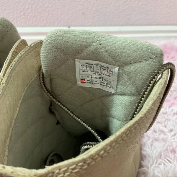 The North Face Tan Brown Suede Ankle Boots Lace‎ Up Womens 7 Granola Girl - Image 5