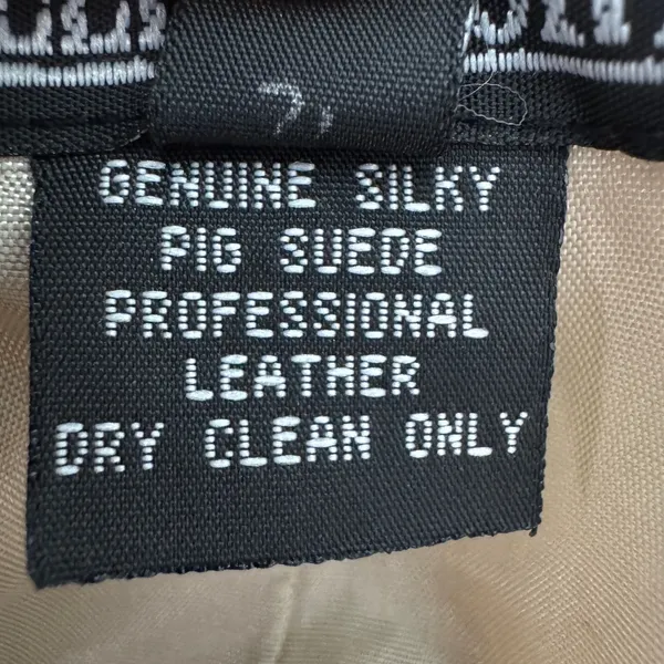 Vintage Belle Sport Pig Suede‎ Leather Jacket Large Tan Perforated Boho Layering - Image 7