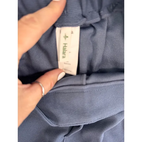 Halara Blue Gray Wide Leg Pleated Elastic Waist Trousers Pants‎ 1X Regular 0528 - Image 5