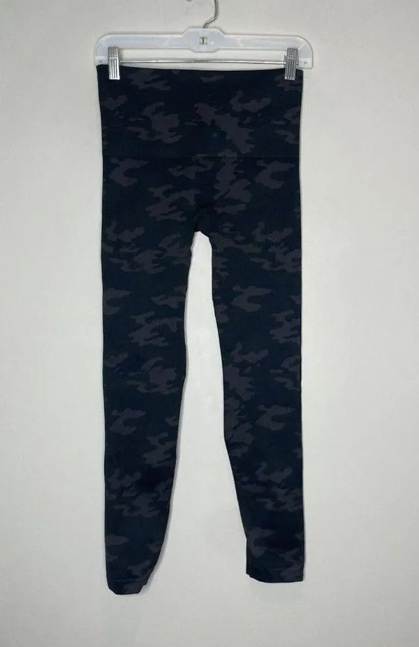 Spanx Navy Blue Gray Camo Seamless Look At Me Now Leggings Size Large - Image 8