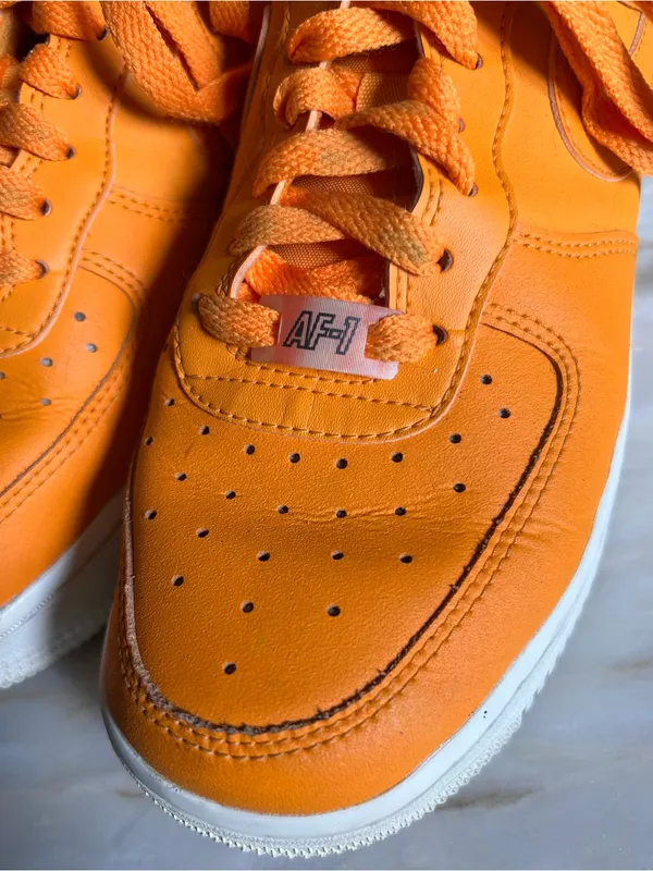 Nike Air Force 1 Low Essential “Orange Peel”Lifestyle‎ Sneakers Size 7.5 Womens - Image 6