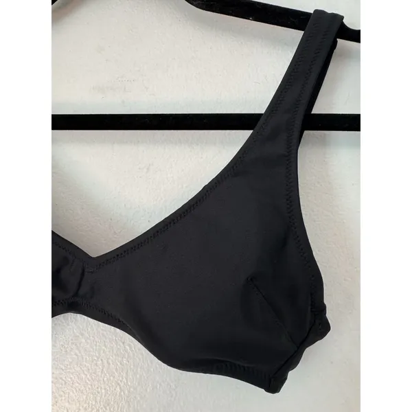 NWT Aerie Real Good Scoop Neck Black Bikini Top Women’s Size XXS - Image 3