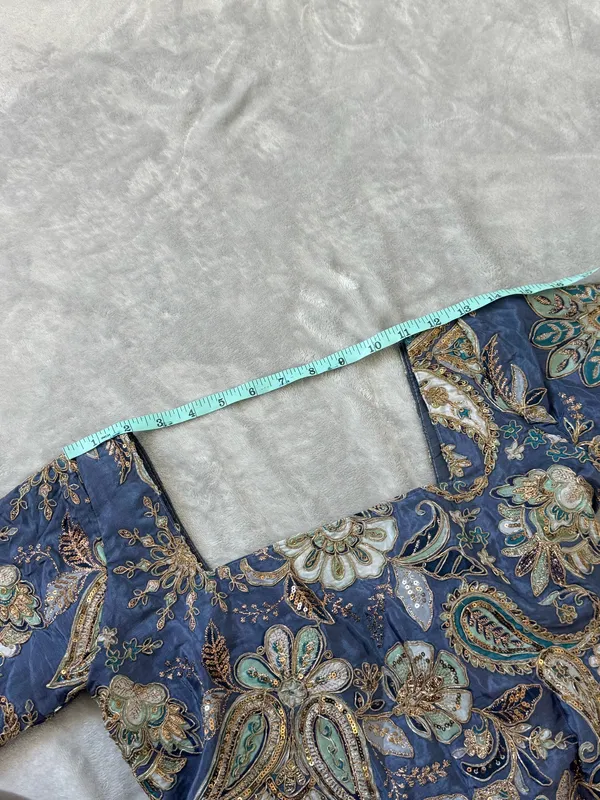 Blue Embroidered Kameez / Kurti Size XS - Image 8