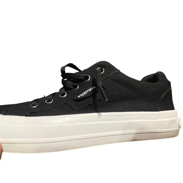 Rocket Dog Jazzin Black Canvas Low Top Frayed Sneakers Womens 9 C317/0721‎ - Image 8