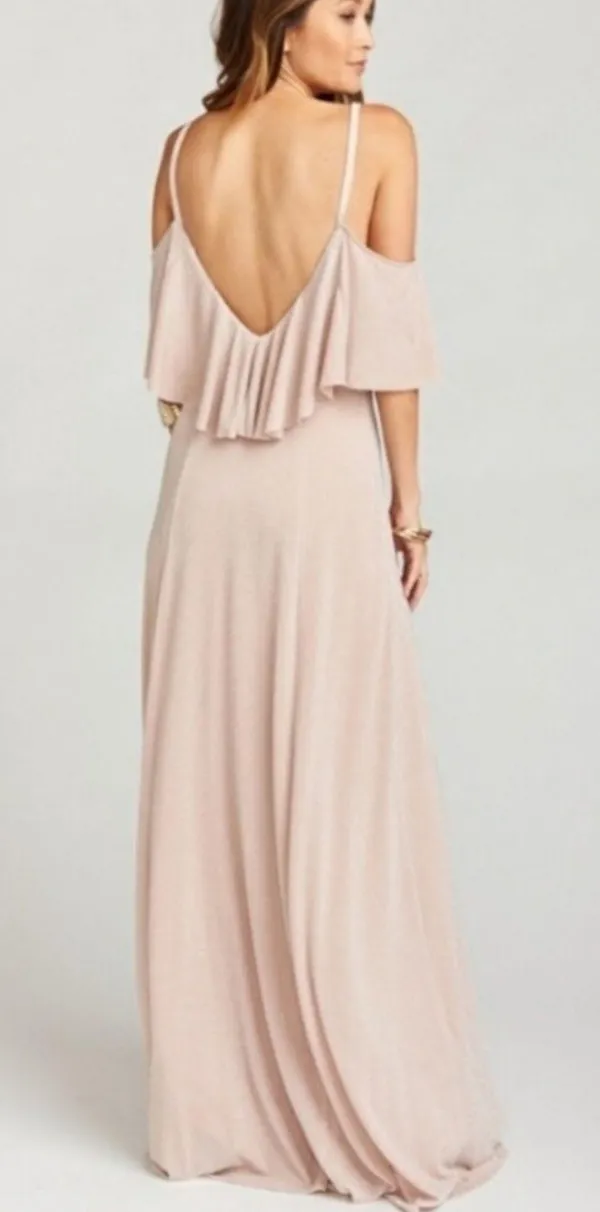 NWT Show Me Your Mumu Renee ruffle maxi dress in dancing Queen wine blush SMALL - Image 2