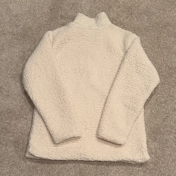 Amazon Cozy Cream Sherpa Pullover Sweater - Image 2