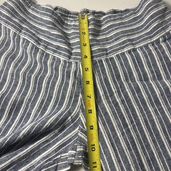 C EST 1946 Striped Wide‎ Leg Linen Blend Pants Medium Beachy Coastal Hippie Boho - Image 6