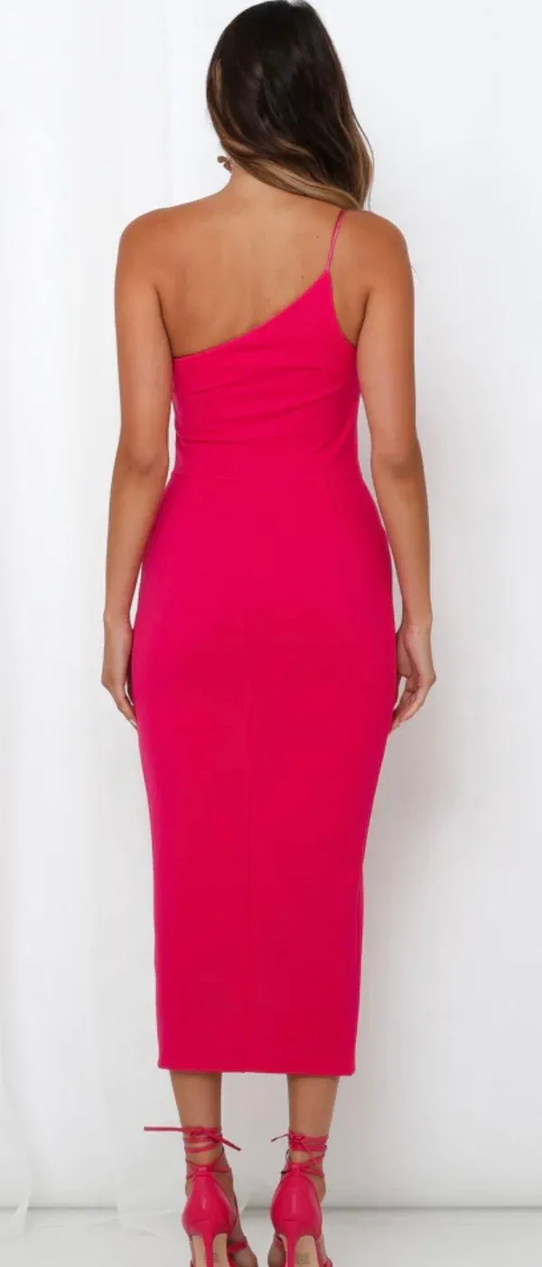Hello Molly Hot Pink midi Dress - Image 2