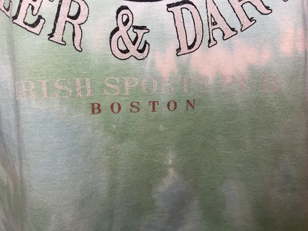 Sonoma Shirt Womens Small Green Tie Dye C.M. O'Brien Beer Darts Graphic Tee Top - Image 5