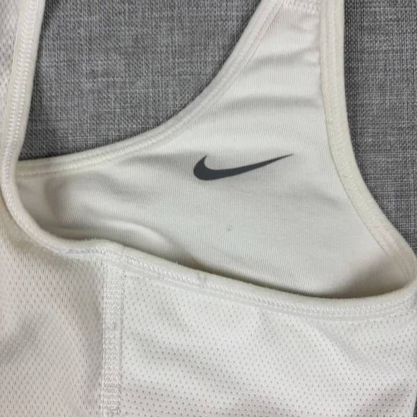 Nike Sports Bra‎ Womens S White Racerback Dri-FIT Mesh Wireless Breathable - Image 5