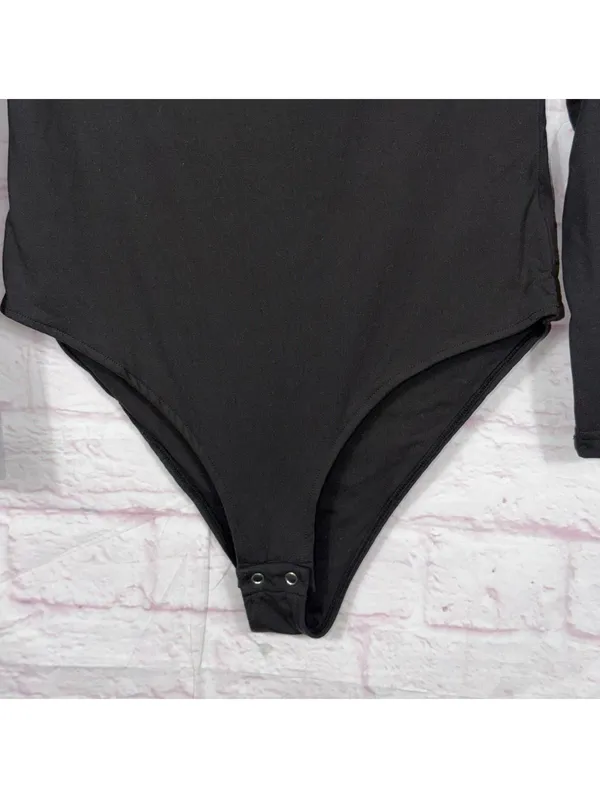 REORIA Medium Black Long Sleeve Bodysuit - Image 3