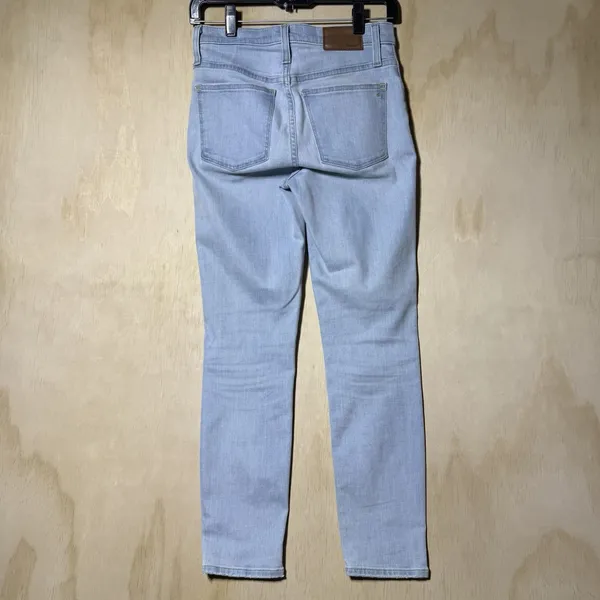 Madewell 9" Mid-Rise Skinny Crop Jeans Women's 24 Light Wash Stretch Denim - Image 5