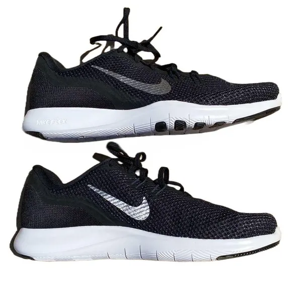 NWT 🖤🤍 Nike WIDE Womens Flex Trainer Black and Silver Sneakers, Size 8.5 WIDE - Image 13