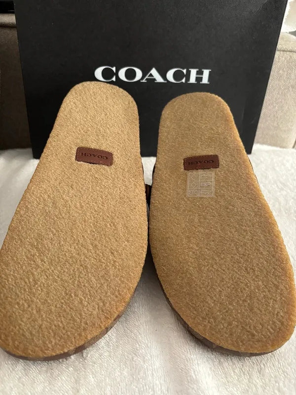Coach Signature Canvas Mules Sz10 Unisex - Image 15