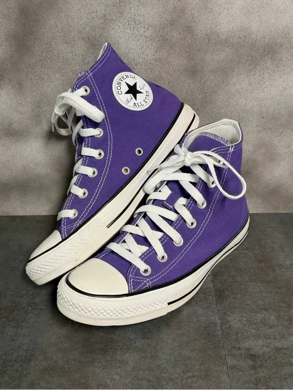 Converse All Star Hi Top Women's Purple Sneakers Size 8 - Image 9