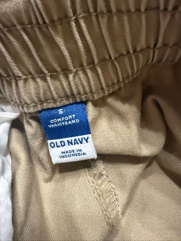 Old Navy Womens High Rise Pull On Wide Leg Cargo Pant Teakwood Khaki Size Small - Image 4