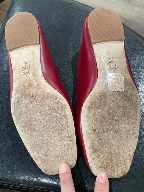 Tory Burch Red Croc Embossed Charm Trim Bow Loafers Mule Flats Size 7 - Image 5