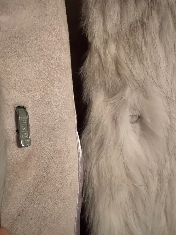 Vintage Fox Fur Coat White Size M - Image 5