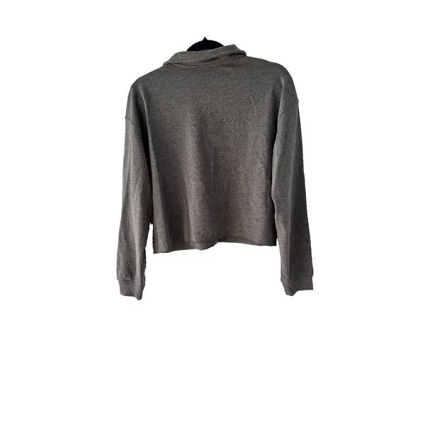 Wild Fable Heather Grey Cropped Polo Sweatshirt Womens‎ Medium NWT 331115874 - Image 7