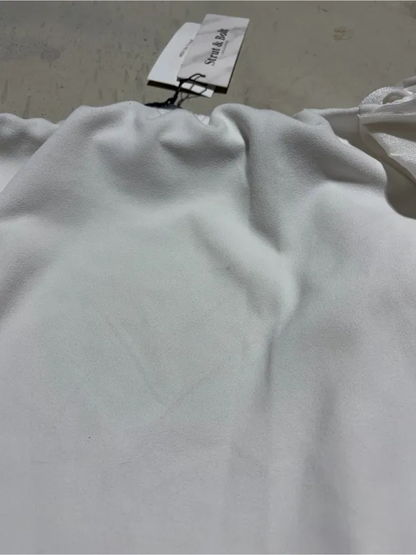 Strut & bolt NWT Off-Shoulder White LONG Sleeve Women's Top medium MSRP$65 - Image 11