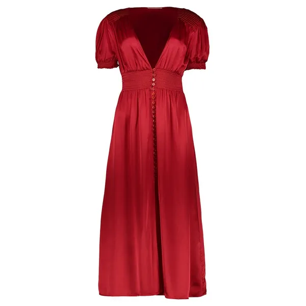 Reformation Alexea Maxi Dress Red US 2 Birthday‎ Romantic Date Night Party - Image 3