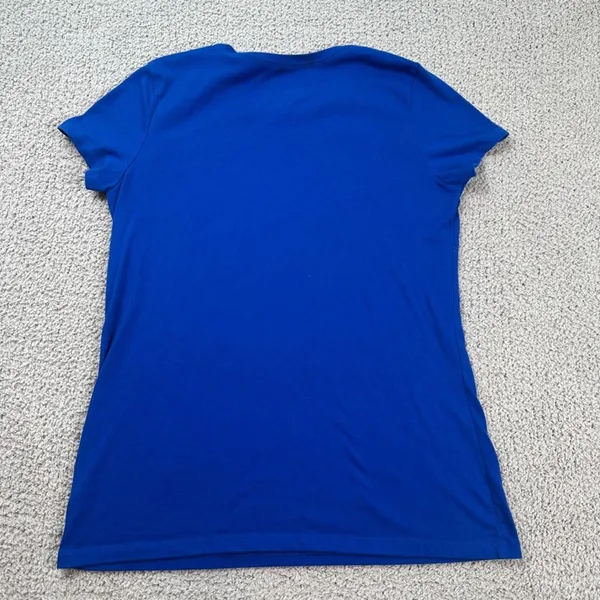 Dallas Cowboys Women Blue Graphic T-Shirt Large NFL Football Distressed Old Navy - Image 3