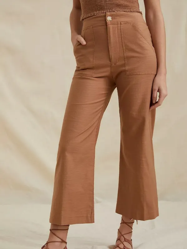 Anthropologie Maeve Colette Wide-Leg Cropped Pants - Image 2