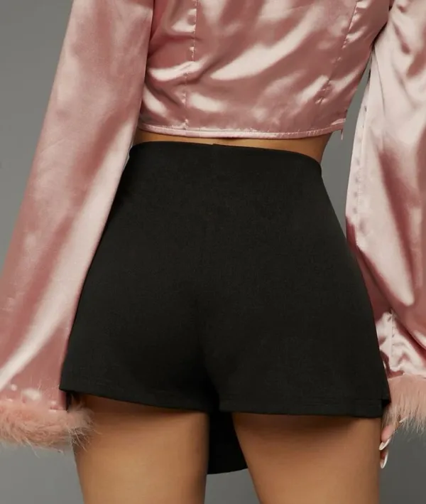 SheIn High Waist O-ring Detail Skort - Image 2